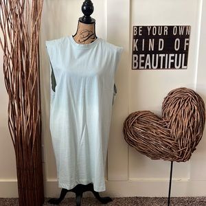 H&M Mint Green Crewneck Sleeveless T-Shirt Dress